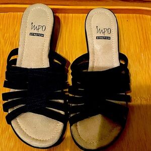 NWOT Black Strappy Sandals by IMPO